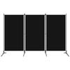 VidaXL Room Divider 3 Panels, 260x180 Cm, Polyester Fabric & Iron Structure, Black, Foldable Privacy Screen, Partition 320734