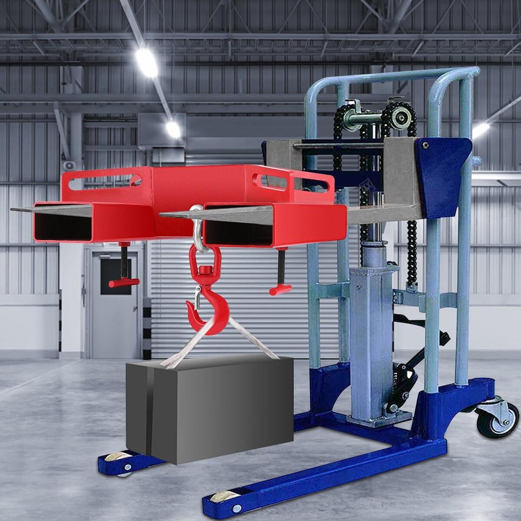 3 Ton Forklift Lifting Hook 6000 LBS/3000KG Capacity Lift Truck Fork Hoist Swivel Hook Mobile Crane Forklift Attachments