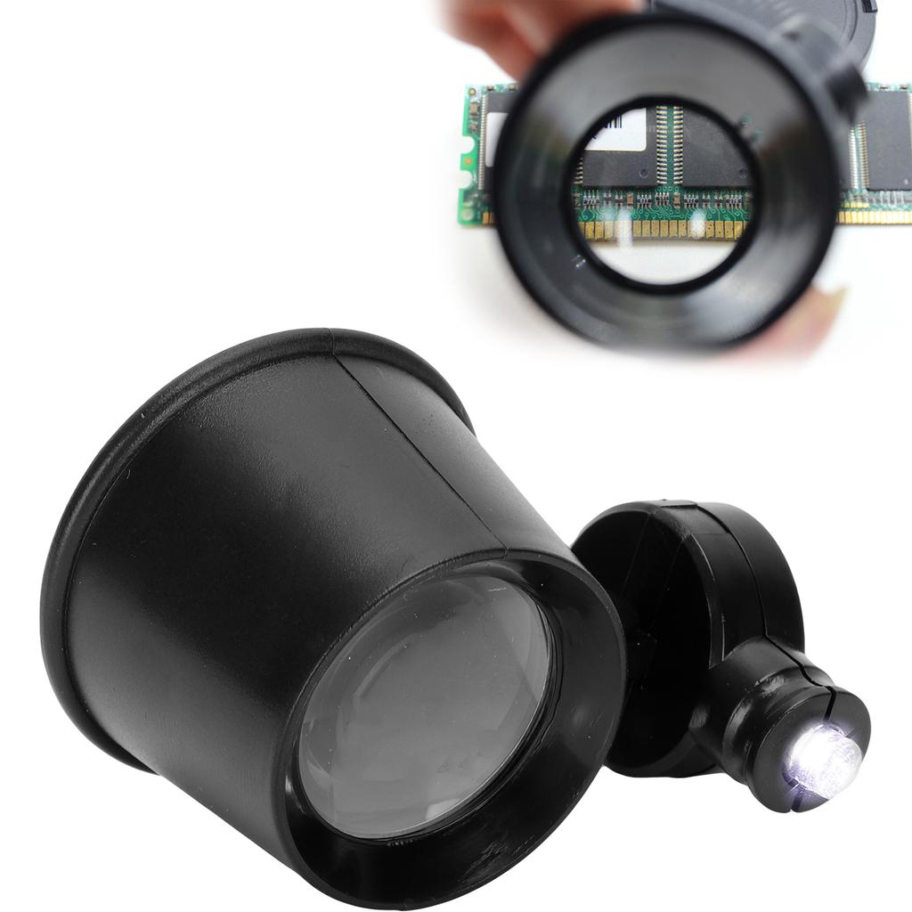 10X Magnifier Portable LED Magnifying Glass Eye Magnifier for Watch Jewelry Repairing