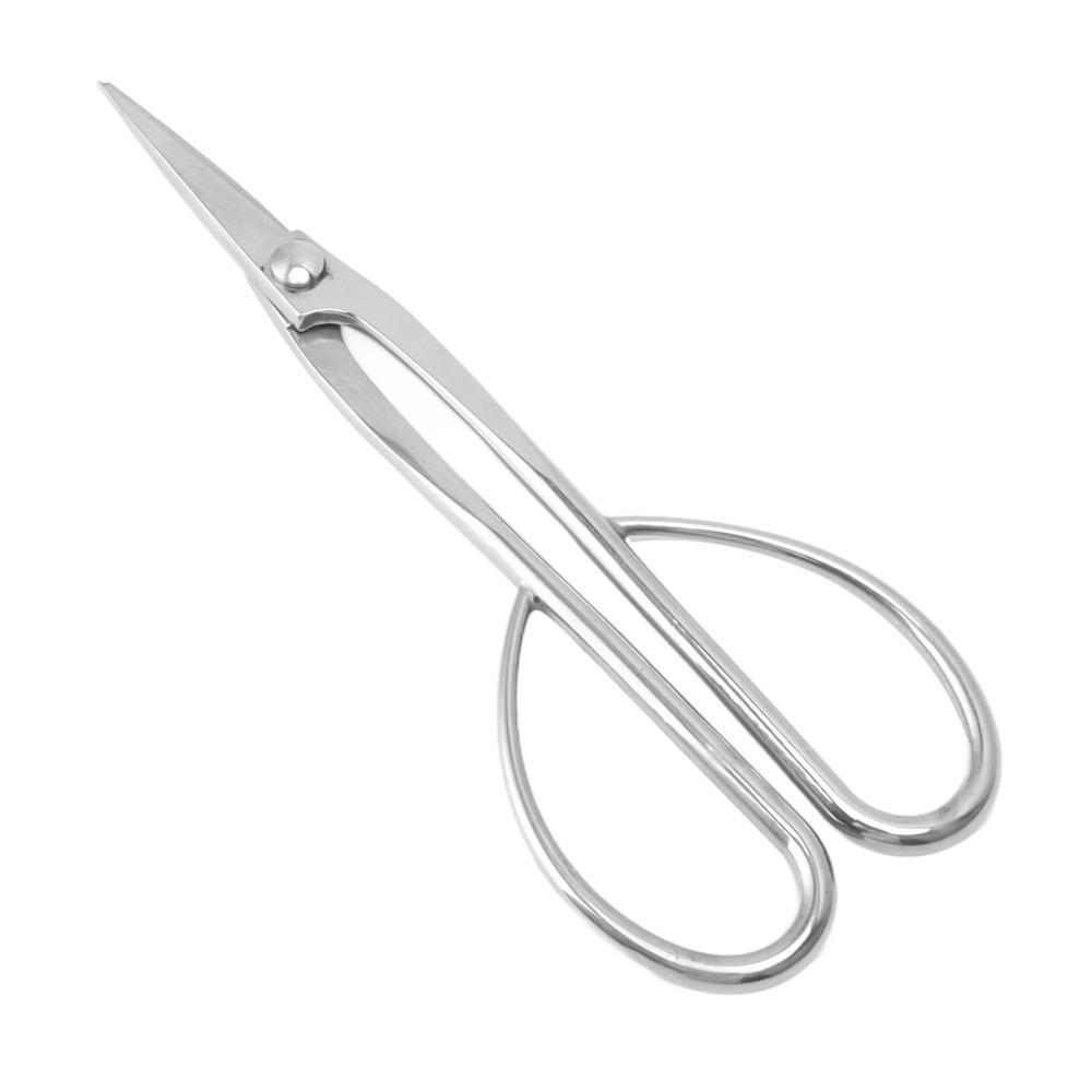 Silver Bonsai Scissors Long Handle Garden Equipment Professional Trimming Tools