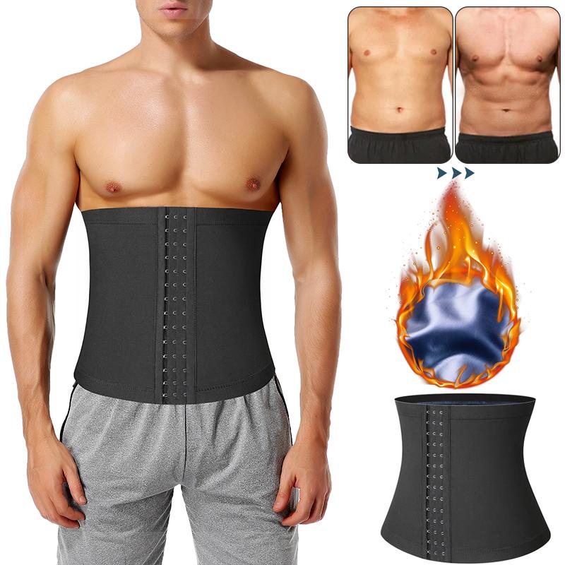 Mens Abdomen Reducer Sweat Slimming Trimmer Belt Fitness Corset Sauna Body Shaper Waist Trainer Belly Shapewear Slim Ultra Light