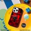 Чехол для телефона с флагом Албании для iPhone 17,16,15,14,13,12,11,Pro,Max,Plus,Mini,SE4,E Магнитный Magsafe Беспроводная зарядка