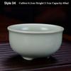 Бутик Azure Ru Kiln Керамическая чашка Ручная работа Кракле Глазурь Чайная чашка Чайный сервиз Домашняя чайная чаша Samll Мастер-чашка Персональная кружка Чажан
