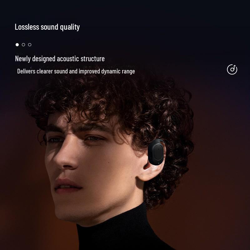 Беспроводная гарнитура Bluetooth с открытыми ушами — без крючков, односторонняя, безболезненная, с длительным сроком службы батареи для тренировок