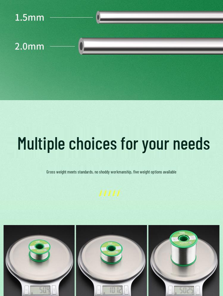 Высокочистая низкотемпературная припойная проволока с канифолью - Идеальна для бытового использования