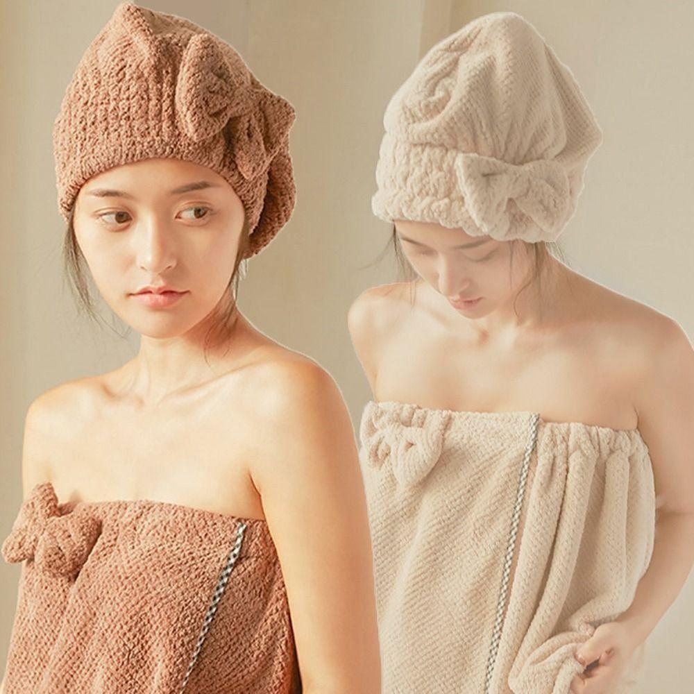 Absorbent Dry Hair Hat Thickening Head Scarf Bathroom Supplies Quick Drying Towel  Women