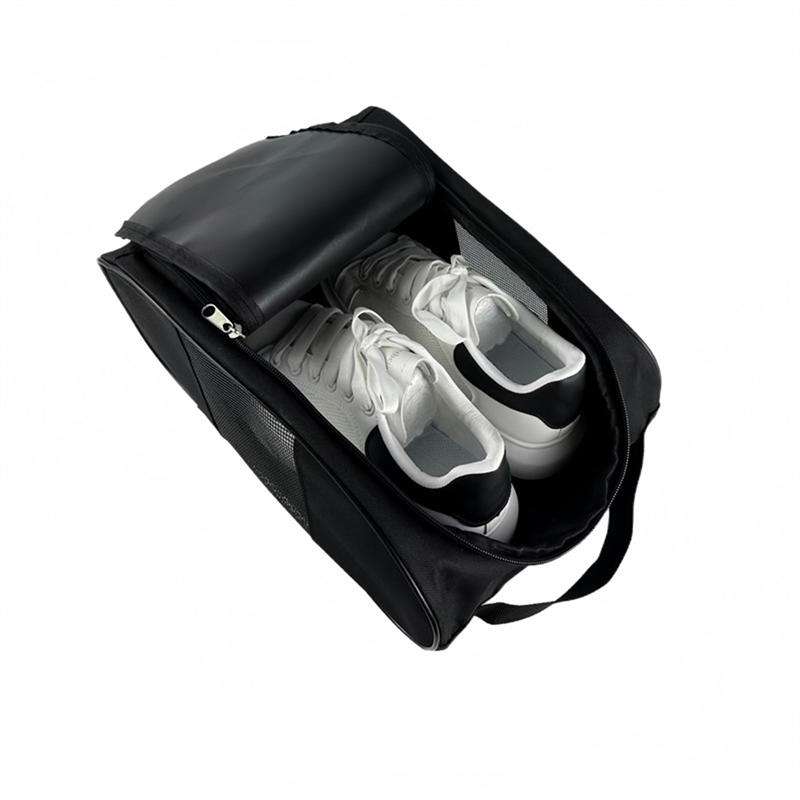 Portable Oxford Cloth Football Boot Bag Breathable Lightweight Golf Shoe Bag with Zipper Dustproof Shoe Carrier Bags Unisex