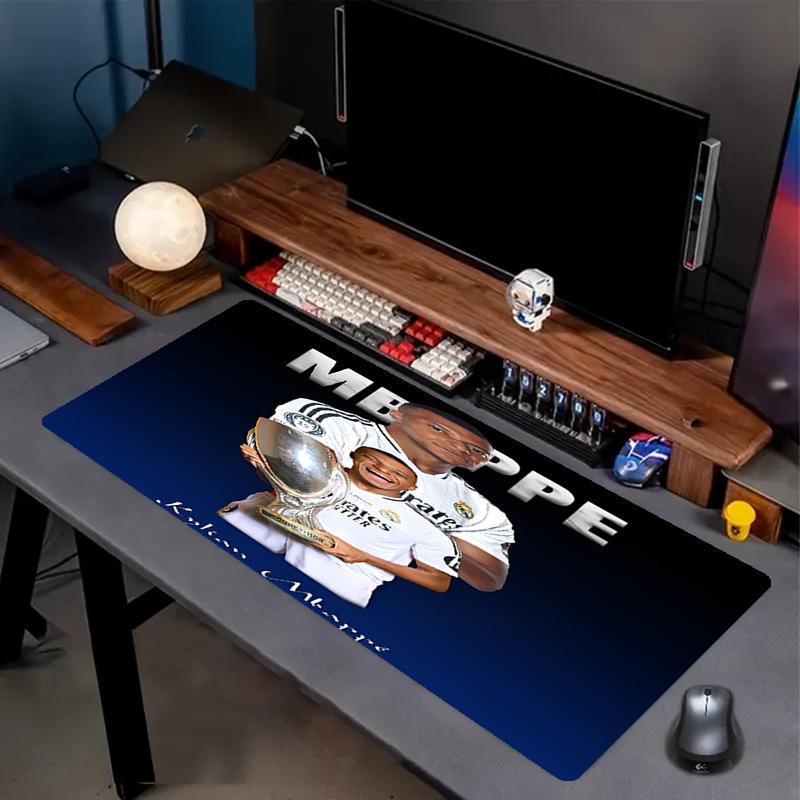 Kylian Mbappe Print Mouse Pad, Anti‑Slip Desktop keyboard Mat, for PC Laptop Gaming Working Daily Use, Cool Festival Surprise Gift