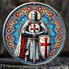 Стена Щитов Рыцаря-Тамплиера Знак Крестоносца Металлический Декор Красный Крест Алюминиевый Коллекционный Предмет для Мужчин