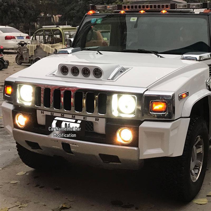 Hummer H2 Hood Mount Lighting: Remote Control Spotlights