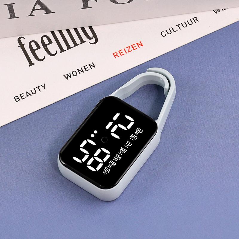 Светодиодные цифровые электронные часы-брелок со светящейся функцией, детские подарки, многофункциональные подвесные часы, карманные часы