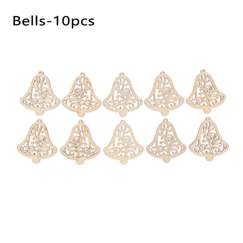 1 шт. Новые деревянные срезы, поделки на рождественскую елку с креативными деревянными звездами для рождественских украшений для домашней вечеринки