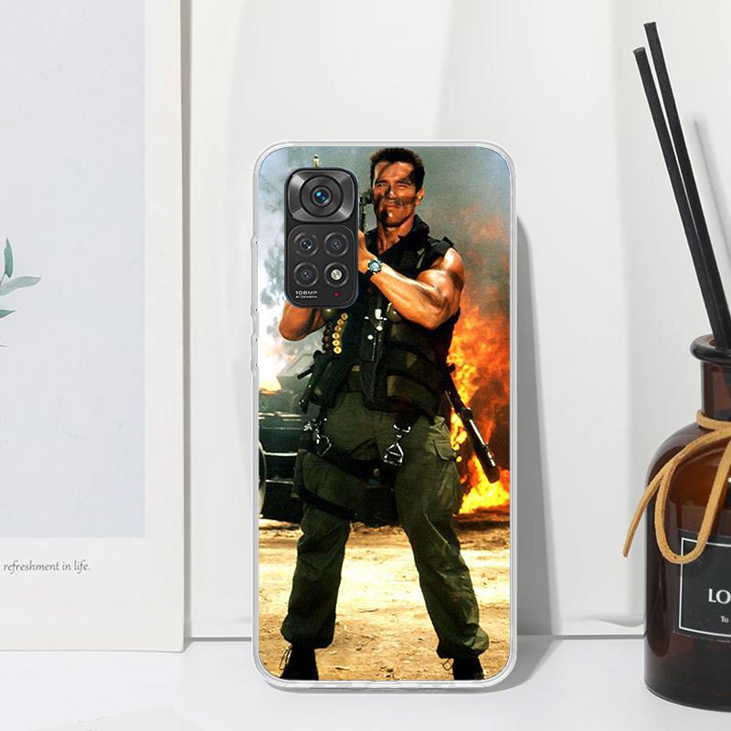 Чехол для телефона Arnold Schwarzenegger Terminator для Xiaomi Redmi Note 13 14 12S 11S 10S 12 11E 10 Pro Plus 11T 9S 9 8T 8 7 Art Funda