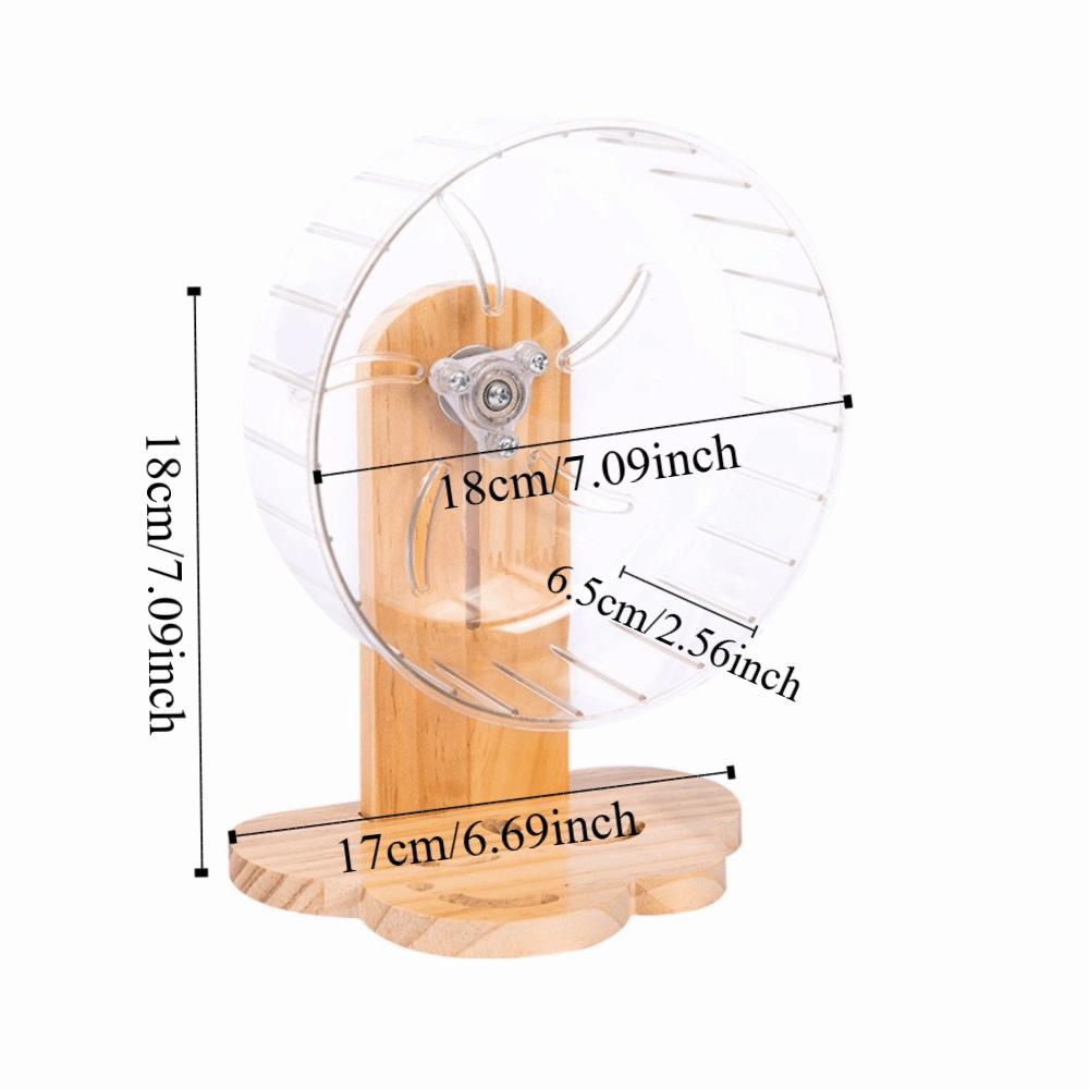 Adjustable Height Hamster Exercise Wheel Wooden Stand Hamster Running Stand Easy To Disassemble