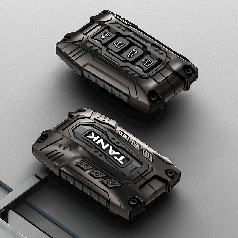 Galvanized Alloy Silicone Car Smart Remote Key Case Cover for Great Wall GWM WEY TANK 300 500 Tank300 Tank500 Car Accessories