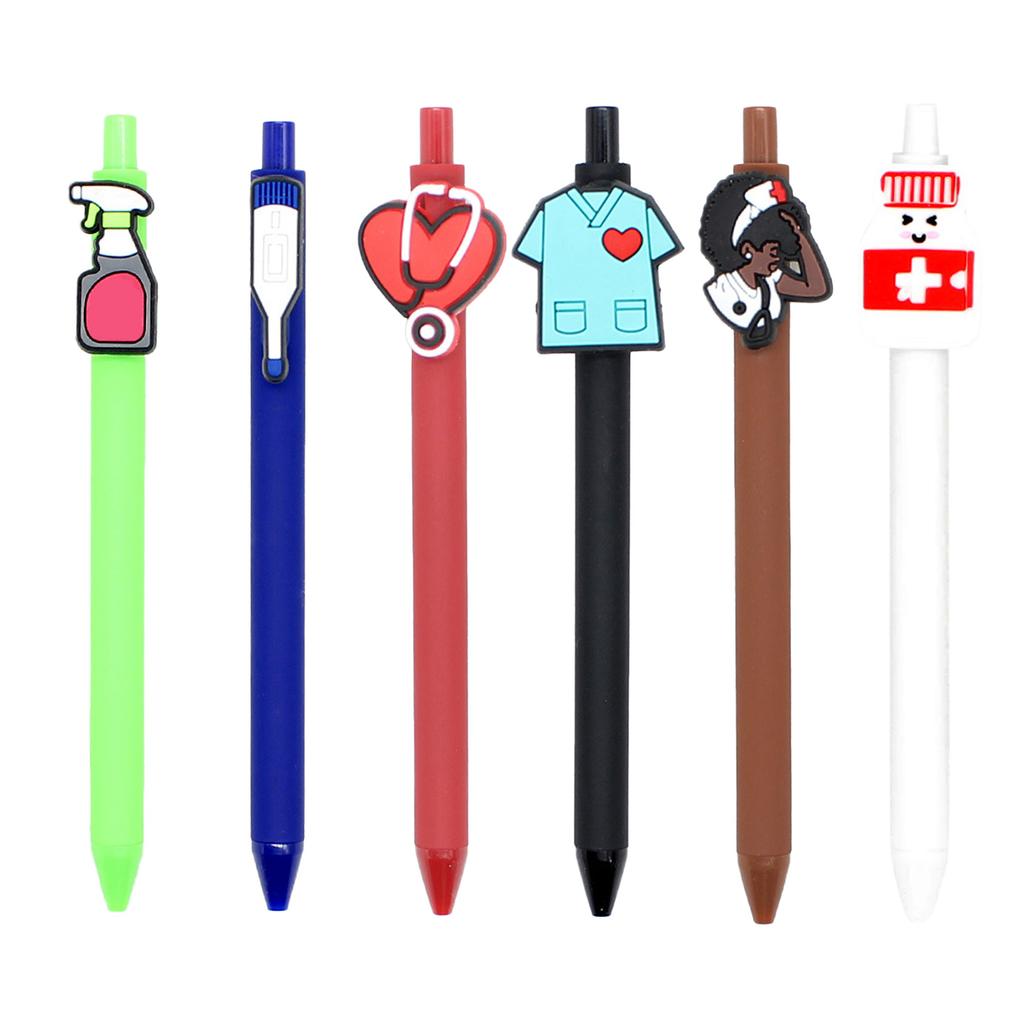 6/10/12x/набор выдвижных шариковых ручек, забавная ручка для медсестры, ручка для гладкого письма, 1,0 мм, ручка для подписи врача, студента-медика