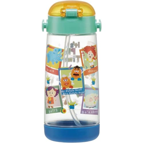 Skater Water Bottle 480ml Disney Toy Story 23 Clear Bottle with Straw for Children PDSH5-A