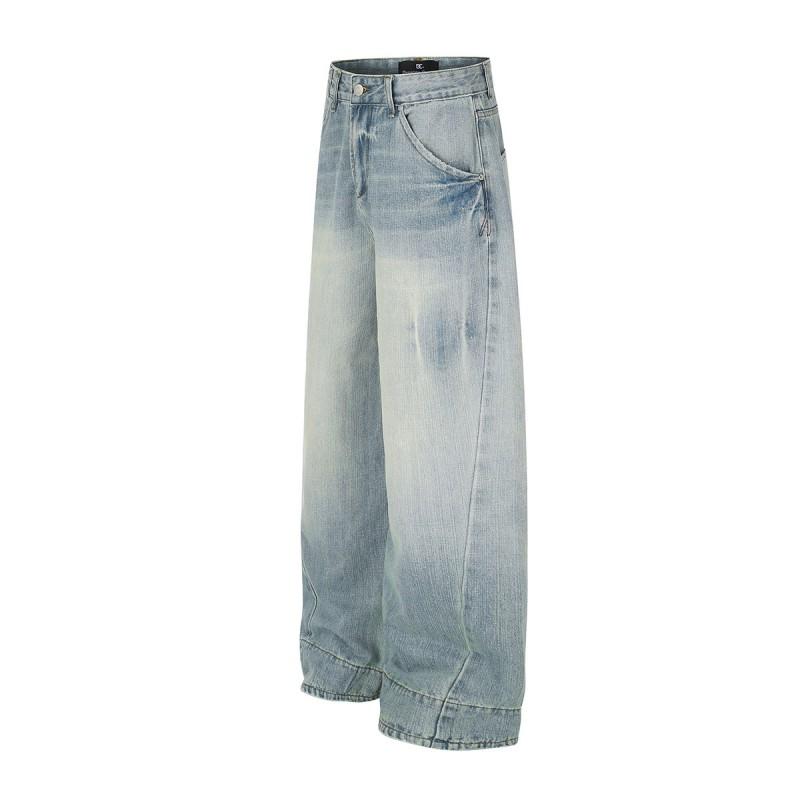 Magic Bear American Retro Clean Fit Jeans Straight Leg Loose Wide Casual Pants Teens