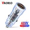 VAORLO Автомобильное зарядное устройство 48 Вт, быстрая зарядка, порт USB + PD, поддержка QC3.0, быстрая зарядка