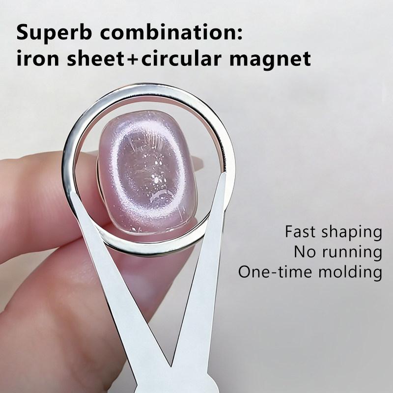@#Hollow Cat Eye Magnet For Gel Nail Polish Ring Nail Art Magnet Set French Magnetic Auxiliary Tool Diy Manicure Magnetic Tool
