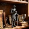 Фэнтези книжный уголок Фигурка Средневековый Рыцарь Декор книжной полки, Статуя-подставка для книг в доспехах, Готическая Декорация книжной полки, Коллекционная фигурка Замок