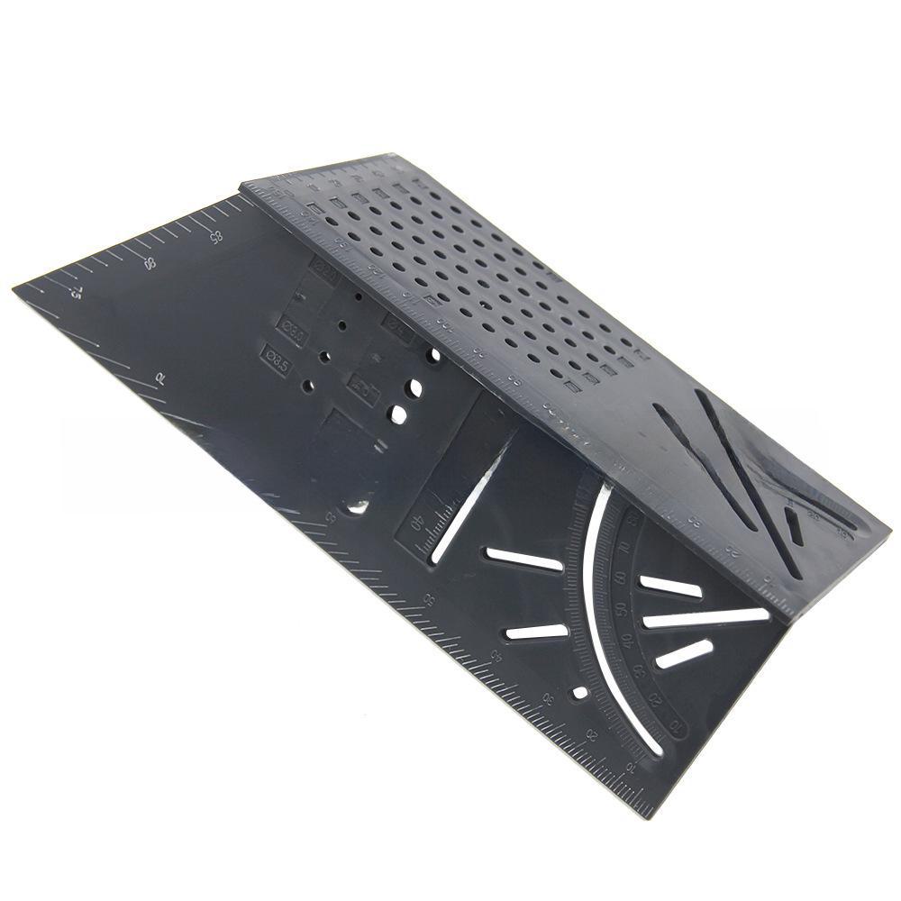 Многофункциональная 3D-угловая линейка: Деревообрабатывающий инструмент для скосов и линий (45°/90°)