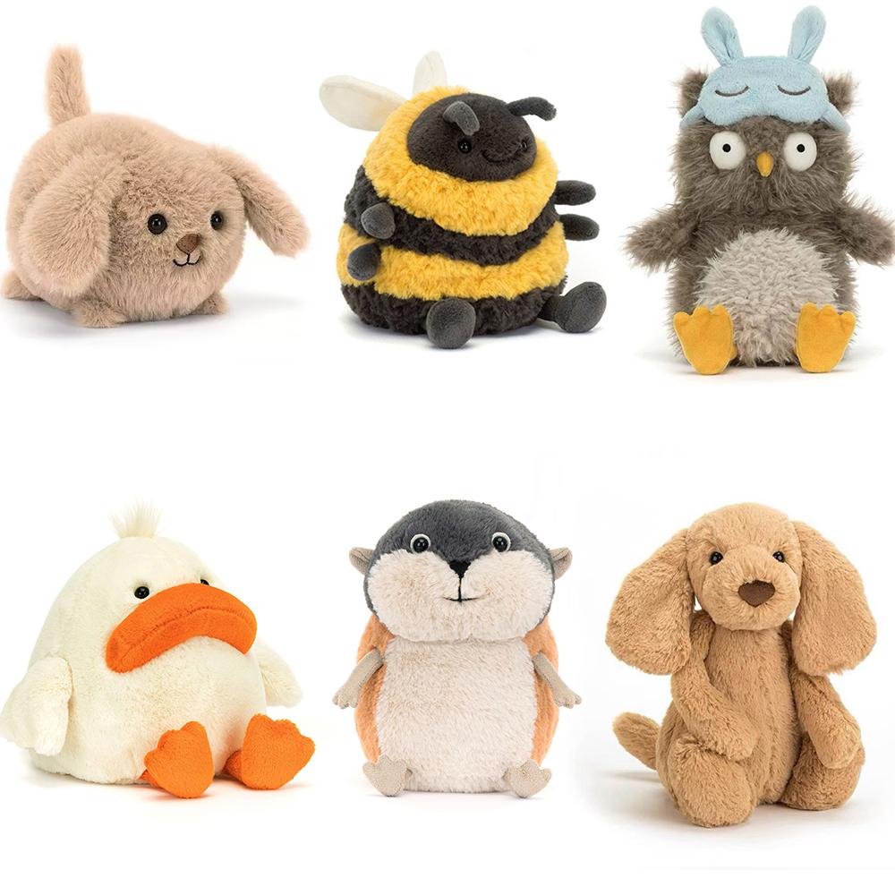 New Lovely Animal Furry Series Plush Bee Carnivorous Plant Doll Sheepdog Seagull Duck Toy Owl Mole Capybara Birthday Gifts