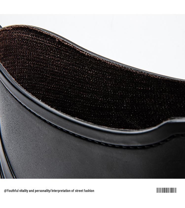 Мужские короткие модные резиновые сапоги - Черные/Красные, средней высоты голенище, со шнурком, светоотражающие резиновые сапоги для ходьбы по воде и рыбалки.