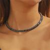 Simple Black Copper Color Choker Necklaces for Women Geometric Zircon Torques Necklaces Party Weddings Zircon