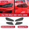 For Volkswagen VW GOLF MK7 2014- Car Headlight Protective Cover Film Front Light TPU Anti-scratch Headlamp Tint Accessories