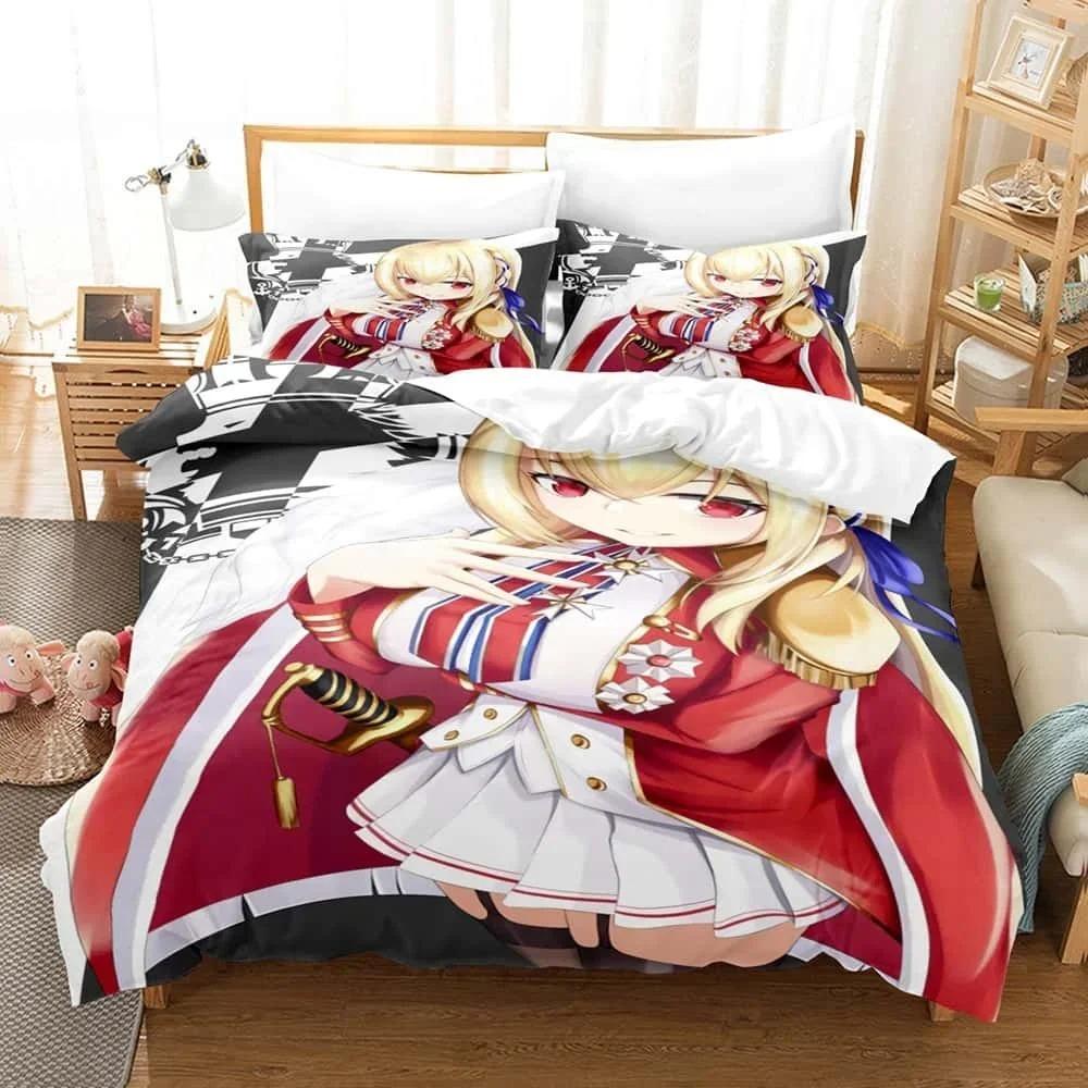 3D Печать Аниме - Azur Lane Комплект Постельного Белья Односпальный Полуторный Двуспальный Евро Размер Кинг Сайз Комплект Постельного Белья для Взрослых Детей Спальня Пододеяльник Комплекты Домашний Текстиль