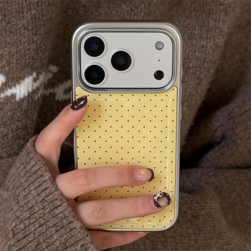 Модный гидрогелевый чехол для телефона в горошек, подходящий для iPhone17 16 15 14 13 12 11 Pro/Max/Plus, противоударный задний чехол