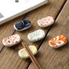 Ceramic Japanese Style Chopsticks Holder Convenience Anti-slip Chopstick Rest Stands Kitchen Tool