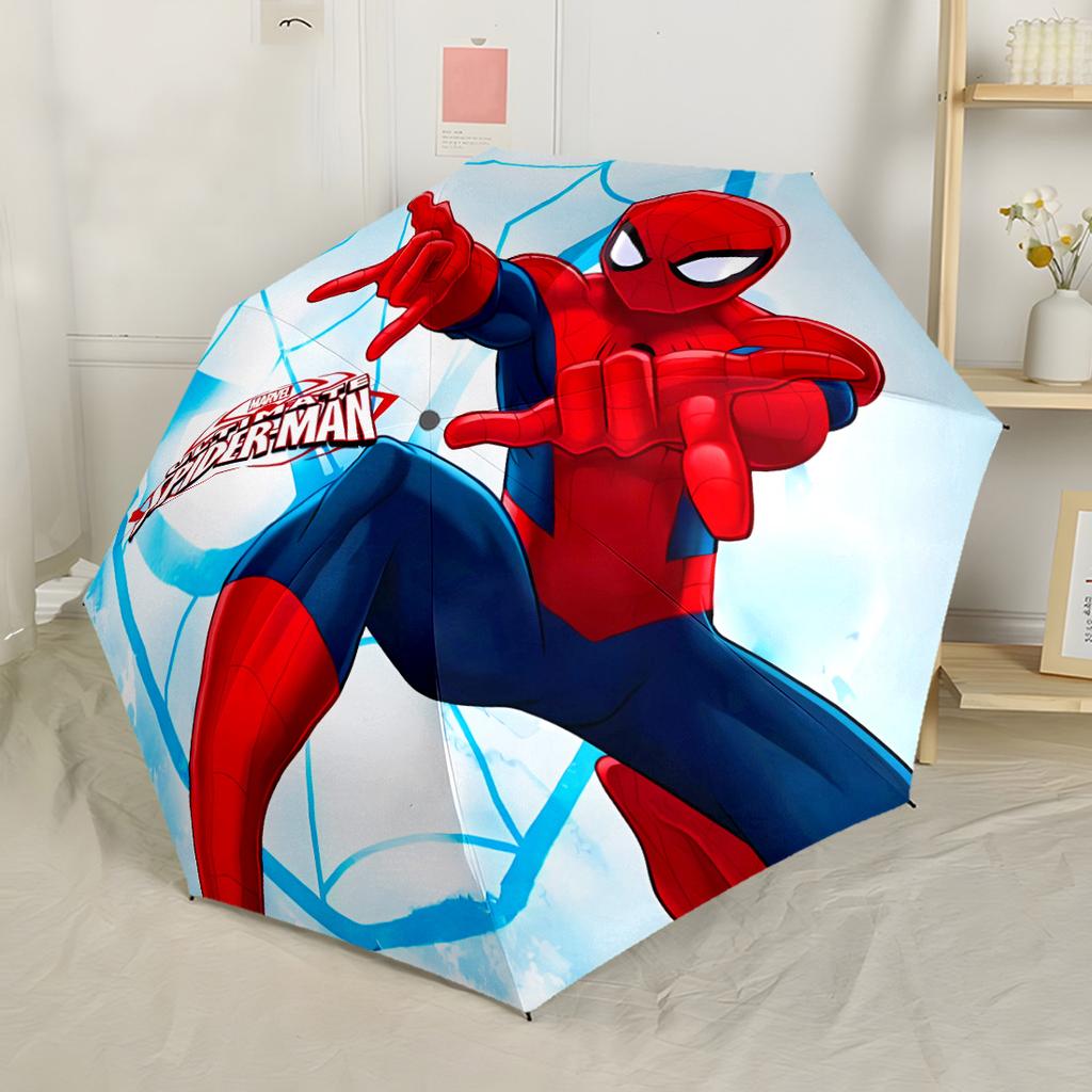 Ultimate Spider-man Adventure Automatic Umbrella Compact & Durable 8-Rib Design Sturdy Construction Durable Everyday Carry Umbrella Elegant Umbrella
