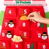1PC 24 Days For Children Christmas Gift DIY 2024 Christmas Santa Calendar Felt Wall Hanging