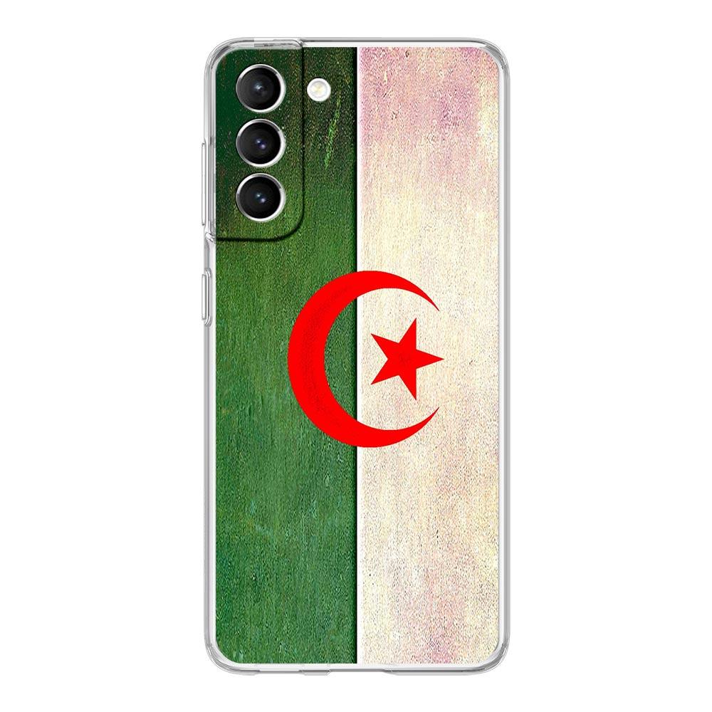 Чехол для телефона Samsung Galaxy S24 Plus S23 S22 S21 S20 FE Ultra 5G S10 S10E S9 Мягкий прозрачный силиконовый чехол Алжирский флаг