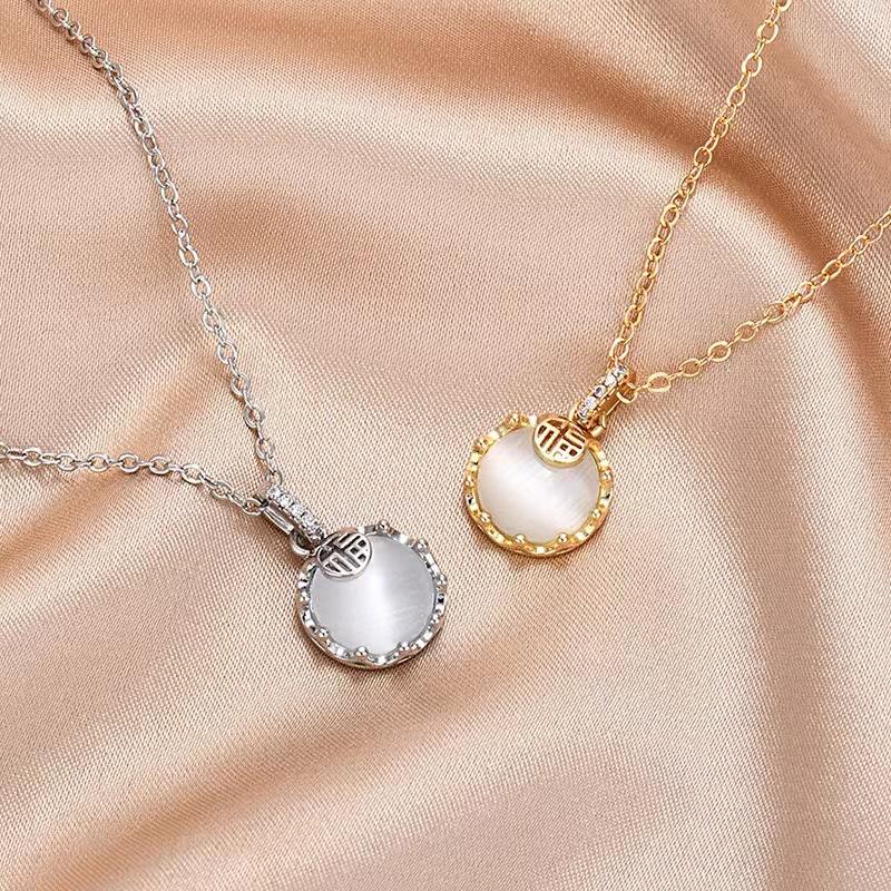 Национальная мода Fuzi White Chopin ожерелье для женщин легкая роскошная ниша высокого класса дизайн ключичная цепочка