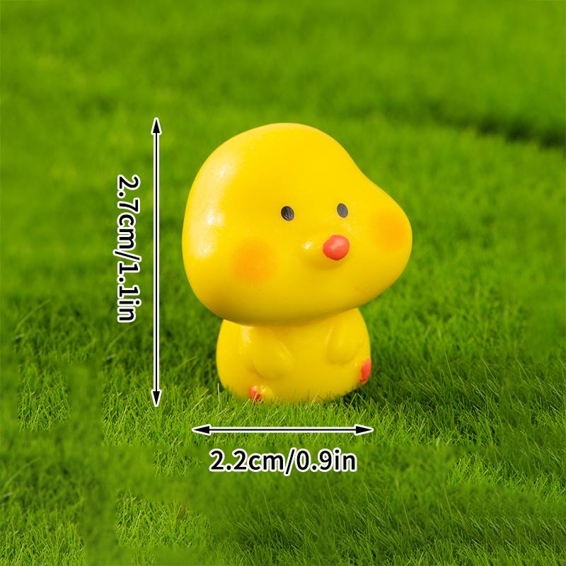 Мини-мультяшные украшения из смолы, микро-пейзажная скульптура, милая утка, поросенок, миниатюрные украшения для приборной панели автомобиля