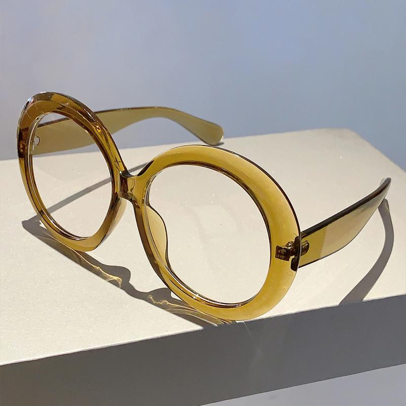 Круглая оправа для очков большого размера Новая модная винтажная оправа конфетного цвета Модный бренд Очки без диоптрий