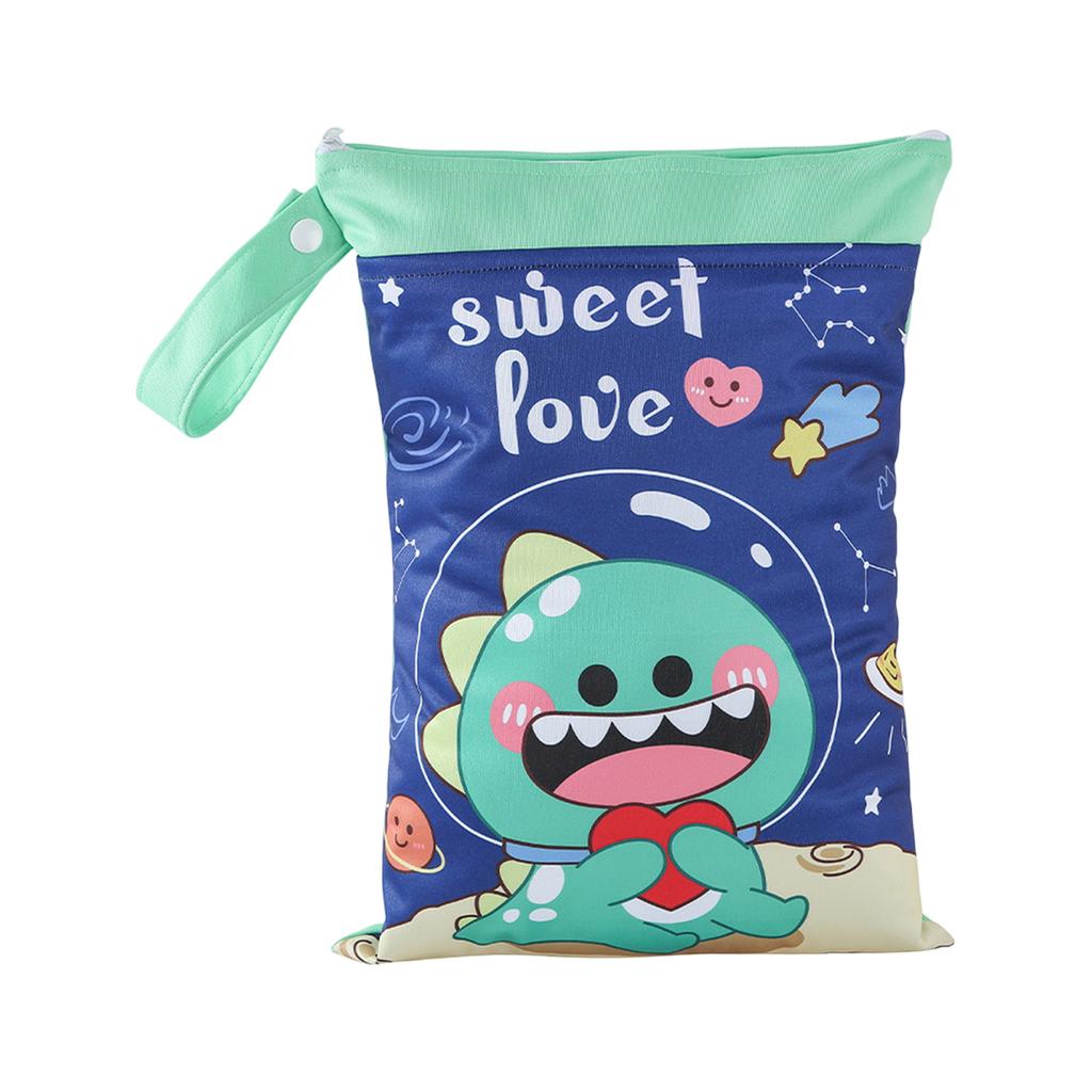 Водонепроницаемая сумка для хранения на молнии двойного назначения для влажного и сухого использования, милая сумка для хранения одежды