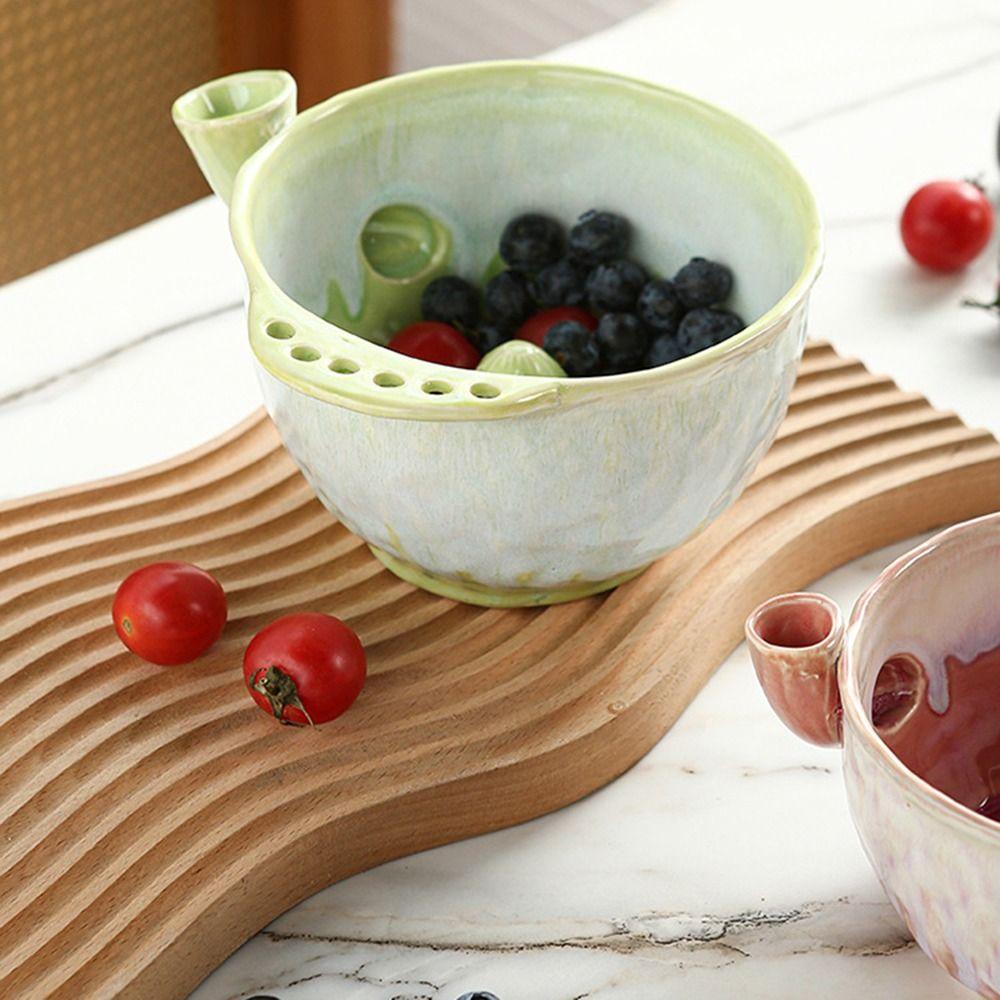 Self-spinning Ceramic Berry Washer Self-Rotating Fruit Cleaner Kitchen Tool