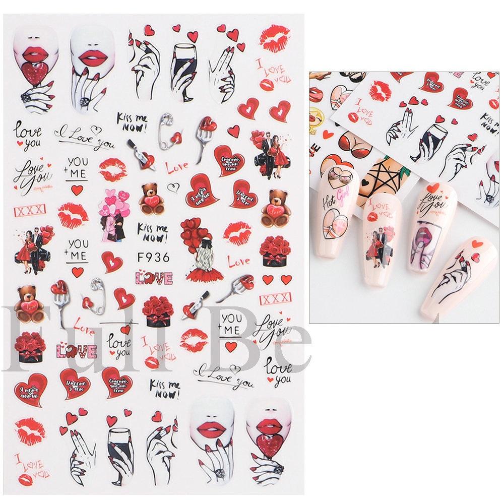 Nail Sticker 3D Liner Dark Butterfly Skull Flower Transfer Beautiful Decals Decoration Nail Art Accessories DIY Design