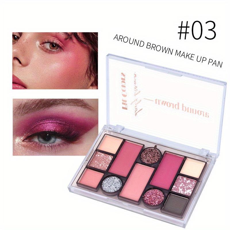 12-цветная комплексная палитра пудр для макияжа, матовая перламутровая пудра цвета земли, румяна, пудра для бровей, палитра теней для век