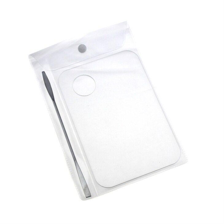 Makeup Palette Clear Acrylic Nail Stamping Plates Foundation Eyeshadow Stainless Steel Rod Manicure