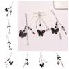 Black Butterfly Y2K Phone Strap Gothic Style Mobile Keychain Lanyard  Women Girls