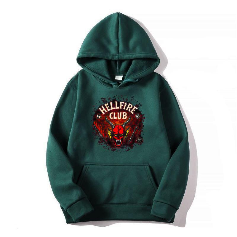 2025 Kids' Stranger Things Hellfire Club Fleece Hoodie for Autumn/Winter