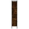 Bookshelf with Door Smoked Oak Finish 76.5 x 30 x 154.5 cm Engineered Wood