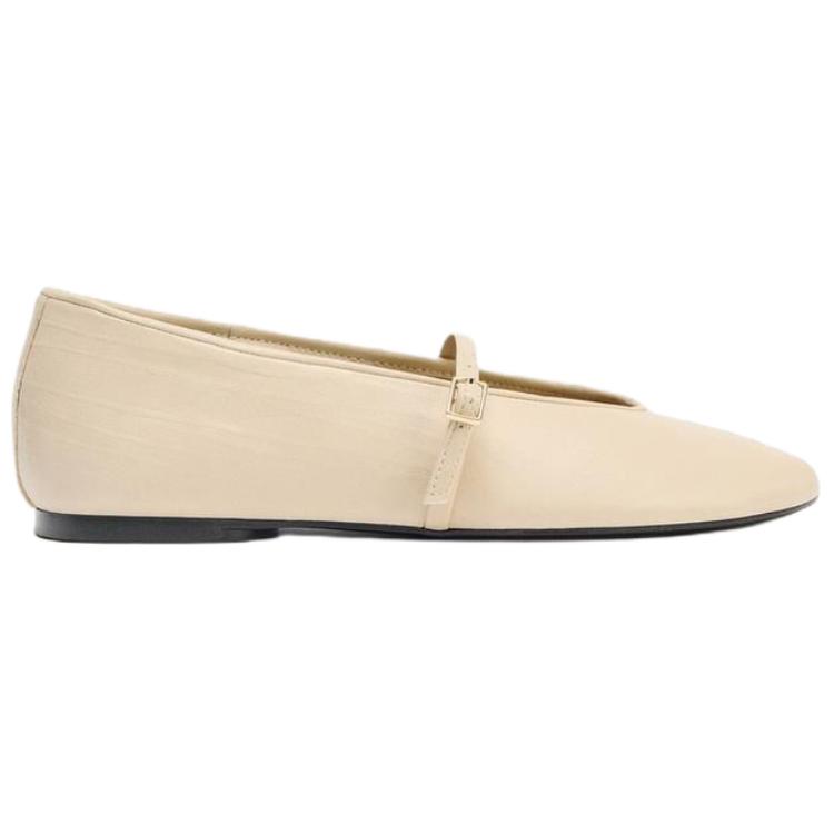 Zara Модные туфли-балетки Мэри Джейн Женская обувь Светло-бежевый 1509611002
