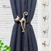 Curtain Tie Back Magnetic Wide Application Alloy Cat Shape Mini Drapery Holdback Household Supplies