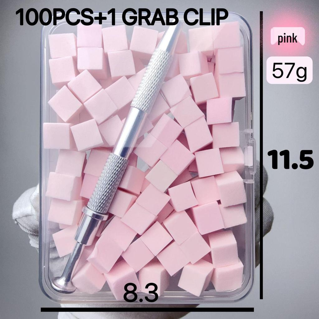 Набор инструментов для ногтей: Мини Пат Клей Губка, Зажим для царапин, Квадратная салонная губка